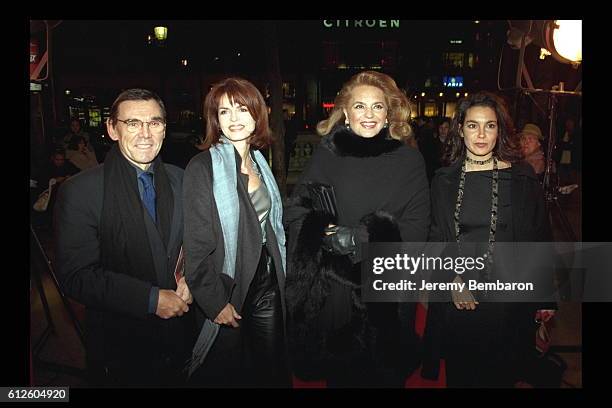 Cyrielle Claire, Ira de Furstenberg and Y arrive at the Gaumont cinema for the avant premiere.