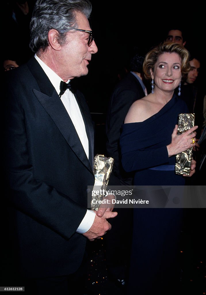 Italian Actor Marcello Mastroianni and French Actress Catherine Deneuve