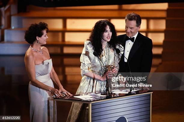 French actress Isabelle Adjani wins Best Actress at the Cesar Film Awards for her role in the Bruno Nuytten film Camille Claudel.