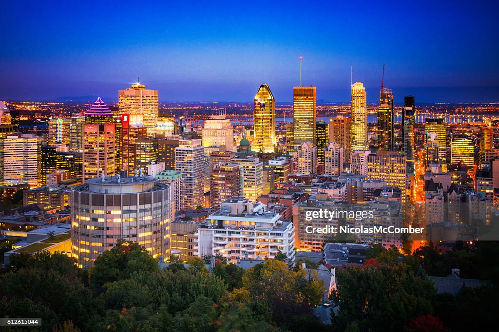 Downtown Montreal Skyline at night