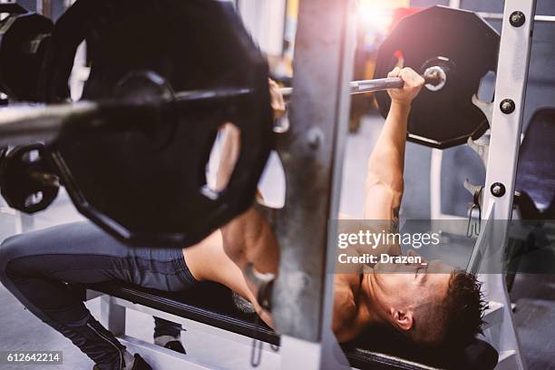 strive for progress, not perfection - weight bench stock pictures, royalty-free photos & images