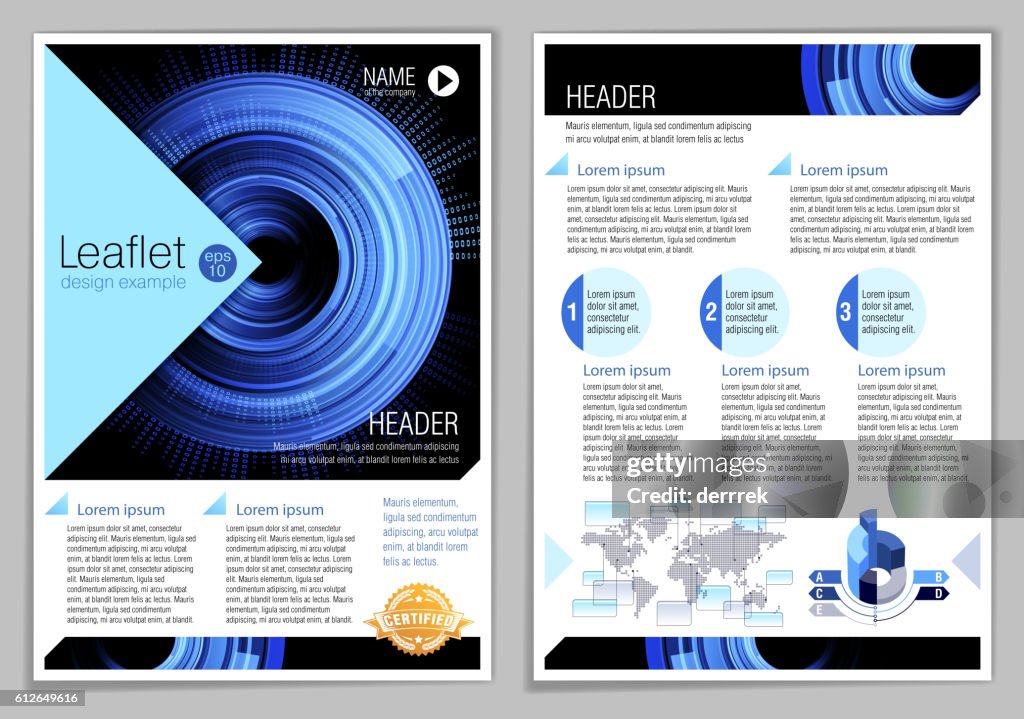 Generic Leaflet Example Leaflet Design Example High-Res Vector Graphic - Getty Images