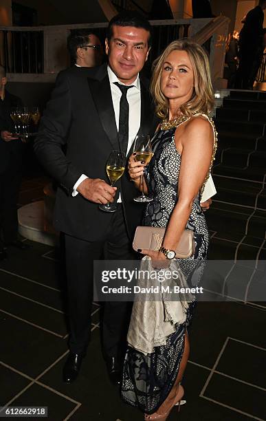 Tamer Hassan and Karen Hassan attend the IWC Schaffhausen Dinner in Honour of the BFI at Rosewood London on October 4, 2016 in London, England.