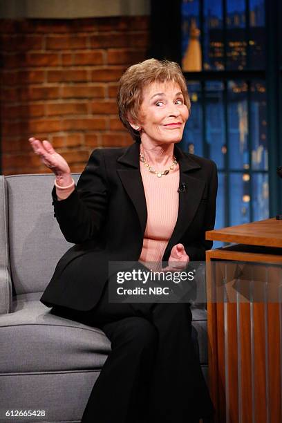 Episode 430 -- Pictured: Judge Judy Sheindlin during an interview on October 4, 2016 --