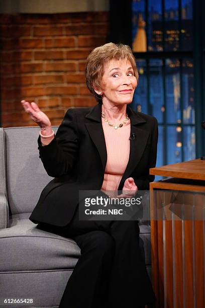 Episode 430 -- Pictured: Judge Judy Sheindlin during an interview on October 4, 2016 --