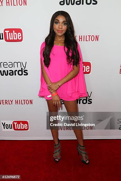 Actress Teala Dunn arrives at the 2016 Streamy Awards at The Beverly Hilton Hotel on October 4, 2016 in Beverly Hills, California.