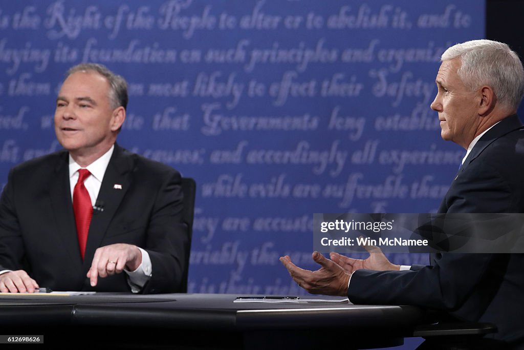 Vice Presidential Debate Between Gov. Mike Pence And Sen. Tim Kaine