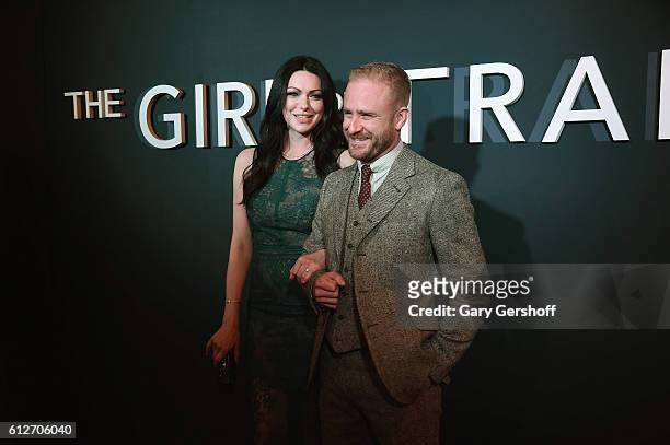Actors Laura Prepon and Ben Foster attend "The Girl on the Train" New York premiere at Regal E-Walk Stadium 13 on October 4, 2016 in New York City.