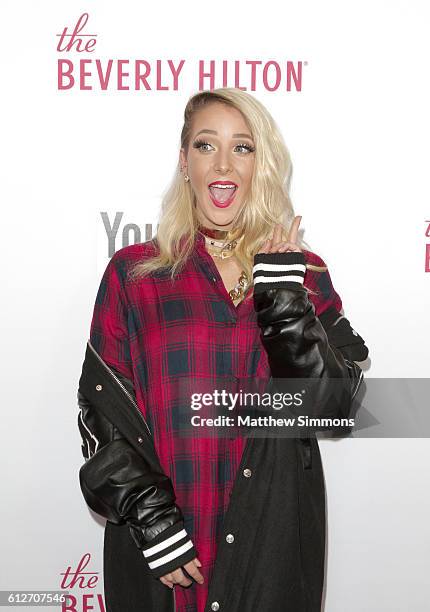 Internet personality Jenna Marbles attends the 2016 Streamy Awards at The Beverly Hilton Hotel on October 4, 2016 in Beverly Hills, California.