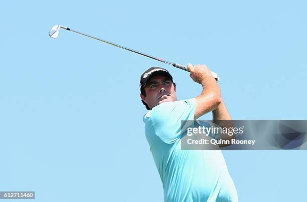 Steven Bowditch of Australia competes in the Pro-Am ahead of the 2016 Fiji International at Natadola Bay Golf Course on October 5, 2016 in Natadola,...