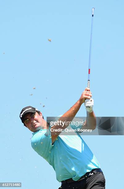 Steven Bowditch of Australia competes in the Pro-Am ahead of the 2016 Fiji International at Natadola Bay Golf Course on October 5, 2016 in Natadola,...