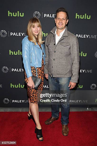 Artist Sophie Flack and actor Josh Charles attend 'Loaded Questions: An Evening Of Drunk History' at The Paley Center for Media on October 4, 2016 in...