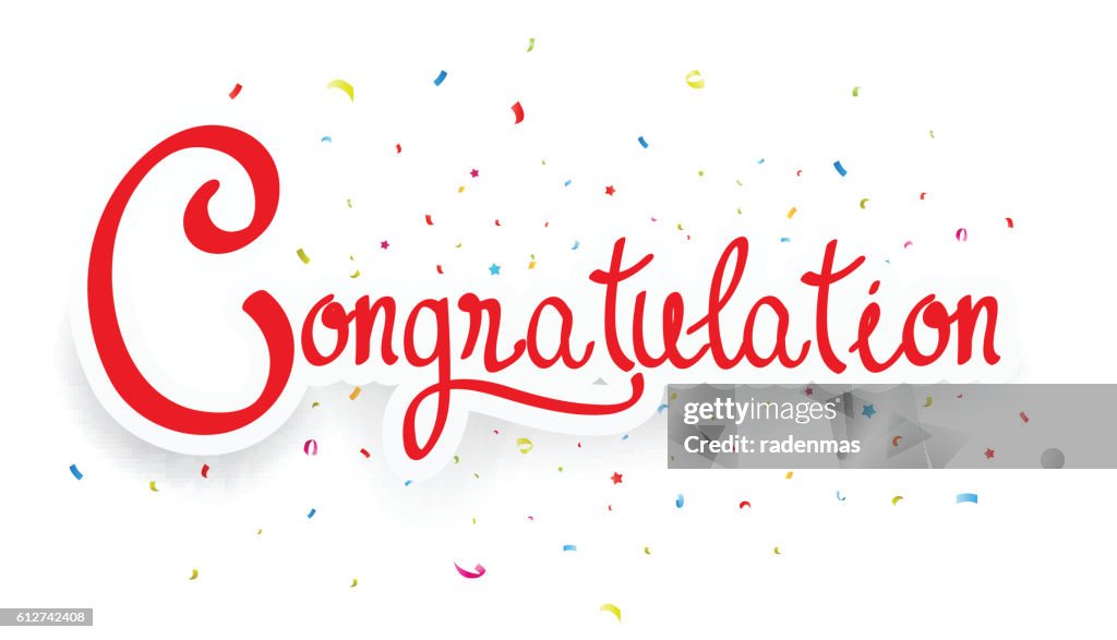 Yes Congratulations Congratulations Celebration Design High-Res Vector Graphic - Getty Images