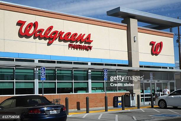 walgreens pharmacy store in california - walgreens stock pictures, royalty-free photos & images