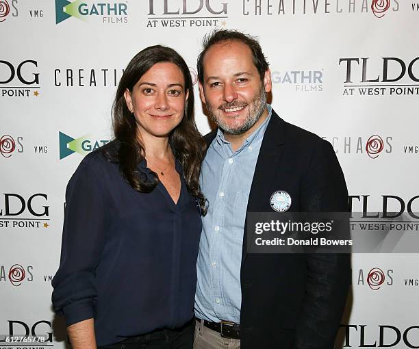 Jill Schweitzer and Tom Donahue attend The NY Theatrical Premiere Of Documentary Thank You For Your Service Aboard the SS Intrepid on October 4, 2016...