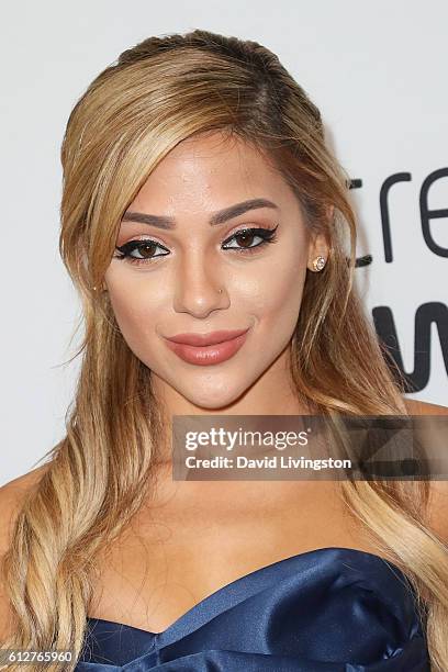 Gabi DeMartino arrives at the 2016 Streamy Awards at The Beverly Hilton Hotel on October 4, 2016 in Beverly Hills, California.