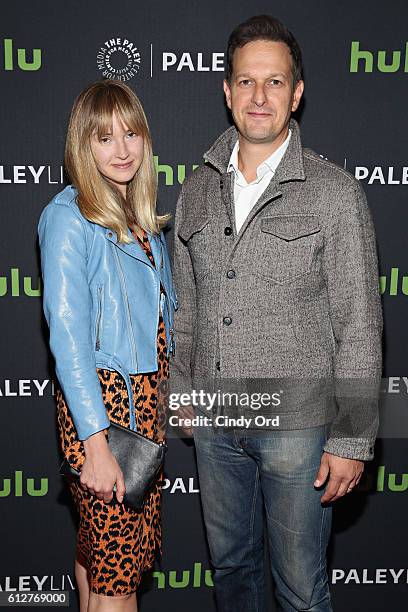 Artist Sophie Flack and actor Josh Charles attend 'Loaded Questions: An Evening Of Drunk History' at The Paley Center for Media on October 4, 2016 in...