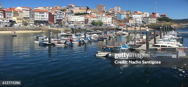 fisterra seaport - galicia stock pictures, royalty-free photos & images