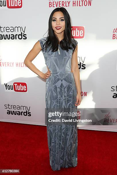 Anna Akana arrives at the 2016 Streamy Awards at The Beverly Hilton Hotel on October 4, 2016 in Beverly Hills, California.