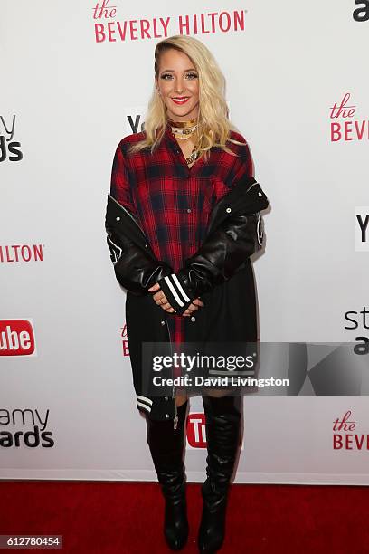Comedian Jenna Marbles arrives at the 2016 Streamy Awards at The Beverly Hilton Hotel on October 4, 2016 in Beverly Hills, California.