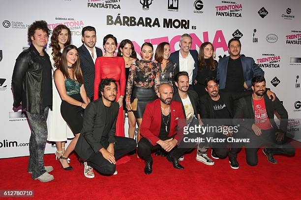 Barbara Mori, Marimar Vega, Juan Pablo Medina, Natasha Dupeyron, film director Chava Cartas, Rodrigo Davila Chapoy and cast members of the film...