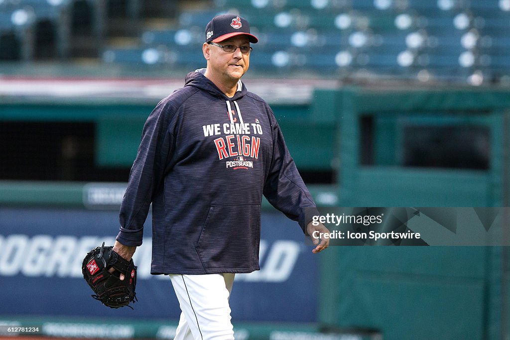 MLB: OCT 04 Indians Workout
