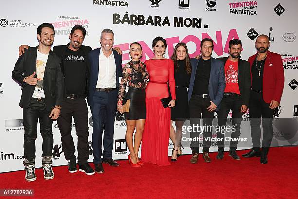 Film director Chava Cartas, Juan Pablo Medina, Marimar Vega, Barbara Mori, Natasha Dupeyron, Andres Almeida and cast members of the film attend the...