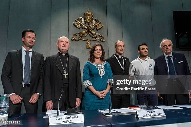 Sport at the Service of Humanity' press conference, at the Vatican Press Center on October 04, 2016. The Vatican will be hosting the first "Sport at...