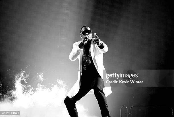 Sean "Diddy" Combs performs onstage during the Bad Boy Family Reunion Tour at The Forum on October 4, 2016 in Inglewood, California.