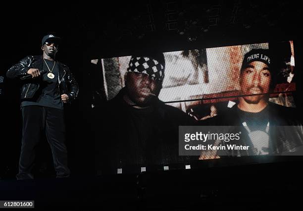 Sean "Diddy" Combs performs onstage during the Bad Boy Family Reunion Tour at The Forum on October 4, 2016 in Inglewood, California.