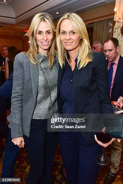 Carola Jain and Lise Evans attend Jay McInerney Book Party for "Bright, Precious Days" Hosted by Audrey Gruss at 21 Club on October 4, 2016 in New...