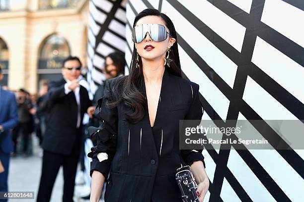 Fan Bingbing attends the Louis Vuitton show as part of the Paris Fashion Week Womenswear Spring/Summer 2017 on October 5, 2016 in Paris, France.