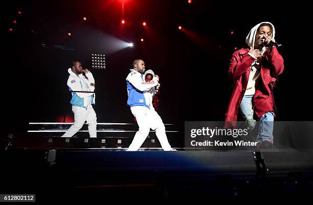 Ferg and ASAP Rocky perform onstage during the Bad Boy Family Reunion Tour at The Forum on October 4, 2016 in Inglewood, California.