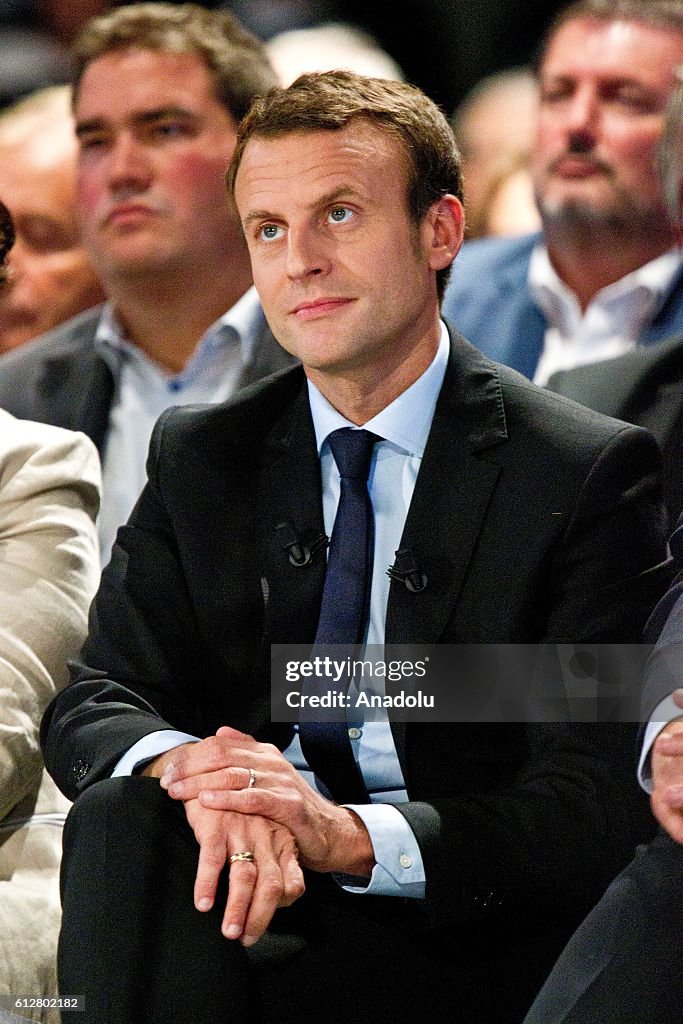 Former French Economy Minister Emmanuel Macron...