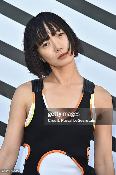 Bae Doona attends the Louis Vuitton show as part of the Paris Fashion Week Womenswear Spring/Summer 2017 on October 5, 2016 in Paris, France.