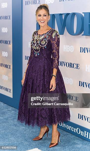 Actress, producer, designer, Sarah Jessica Parker attends the 'Divorce' New York Premiere at SVA Theater on October 4, 2016 in New York City.