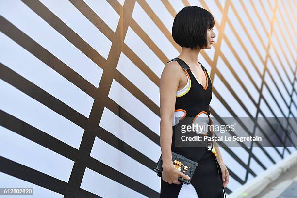 Bae Doona attends the Louis Vuitton show as part of the Paris Fashion Week Womenswear Spring/Summer 2017 on October 5, 2016 in Paris, France.