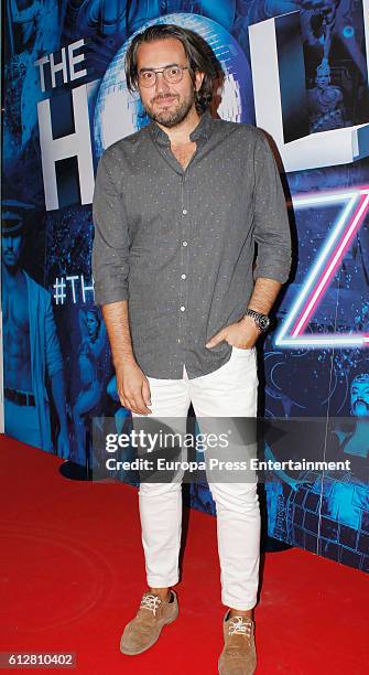 Maxim Huerta attends 'The Hole Zero' premiere at Calderon Theater on October 4, 2016 in Madrid, Spain.