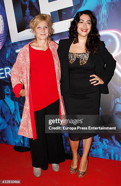 Maria Isasi and Marisa Paredes attend 'The Hole Zero' premiere at Calderon Theater on October 4, 2016 in Madrid, Spain.