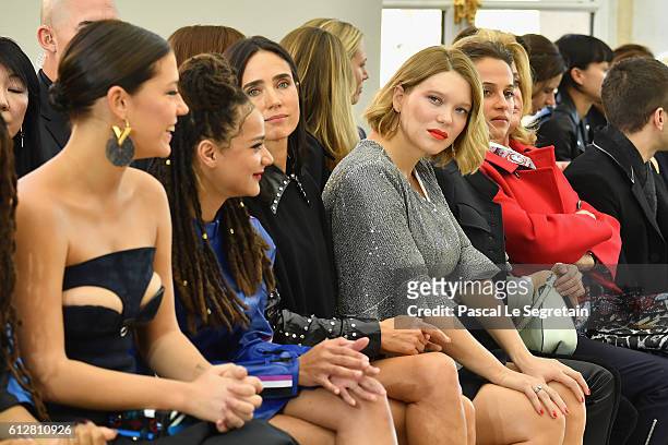 Adele Exarchopoulos, Sasha Lane, Jennifer Connelly, Lea Seydoux, Alicia Vikander and Catherine Deneuve attend the Louis Vuitton show as part of the...