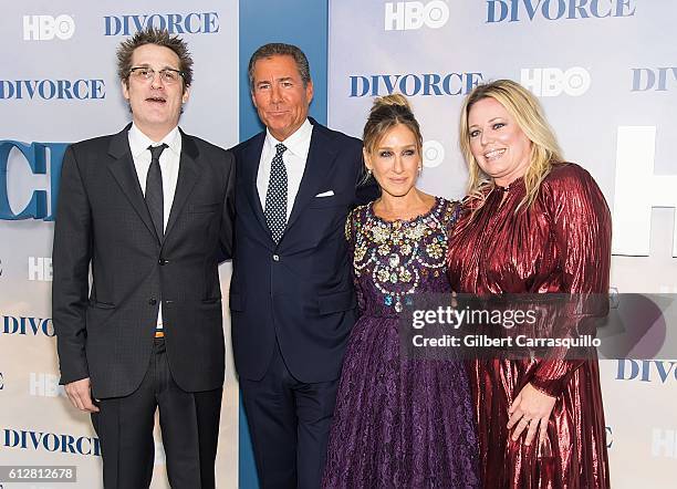 Executive producer/showrunner Paul Simms, HBO chief executive Richard Plepler, actress Sarah Jessica Parker and Executive producer Alison Benson...