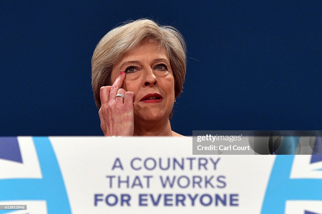 Conservative Leader Theresa May Addresses Party Conference