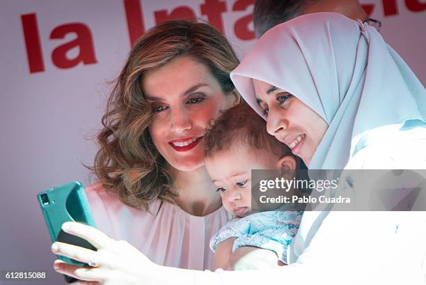 Queen Letizia of Spain attends the Red Cross Fundraising day event on October 5, 2016 in Madrid, Spain.