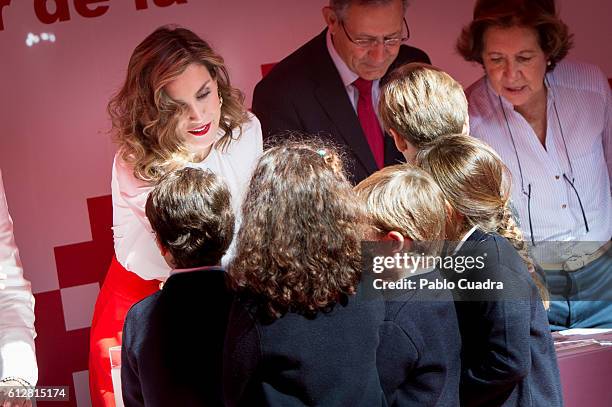 Queen Letizia of Spain attends the Red Cross Fundraising day event on October 5, 2016 in Madrid, Spain.