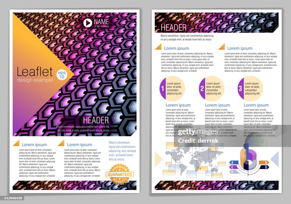 Generic Leaflet Example Leaflet Design Example High-Res Vector Graphic - Getty Images