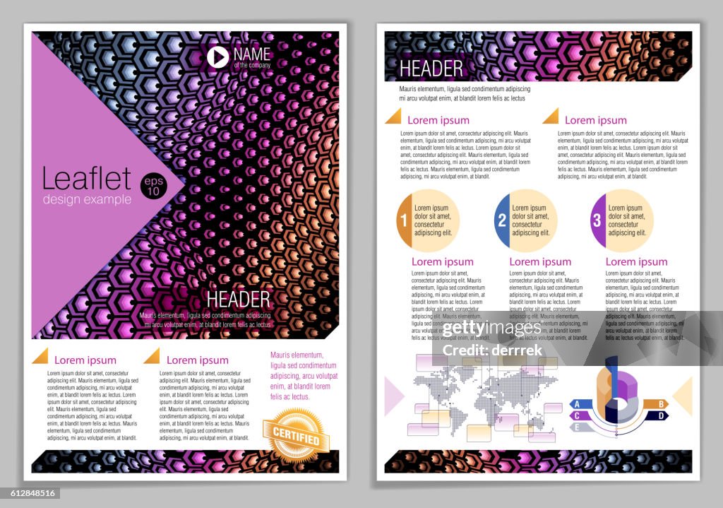 Generic Leaflet Example Leaflet Design Example High-Res Vector Graphic - Getty Images