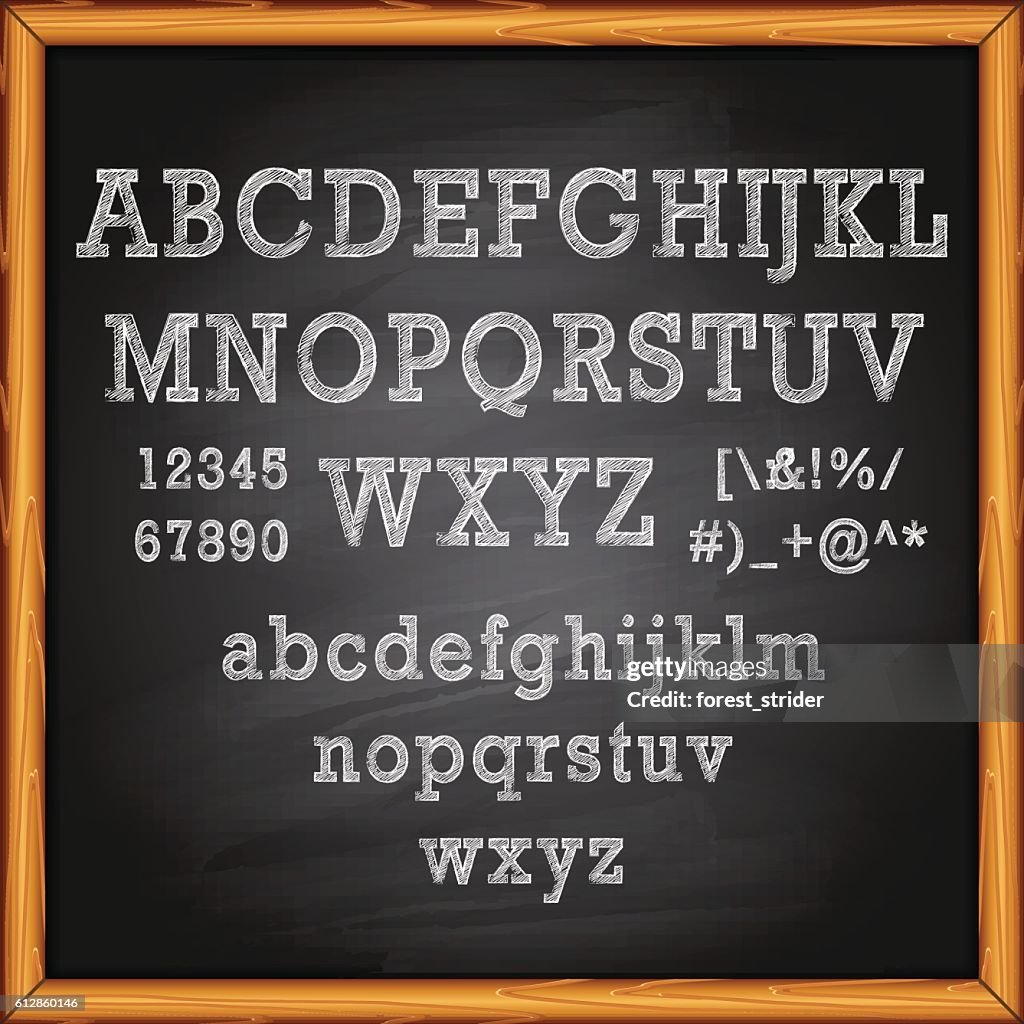 Lettering on chalkboard