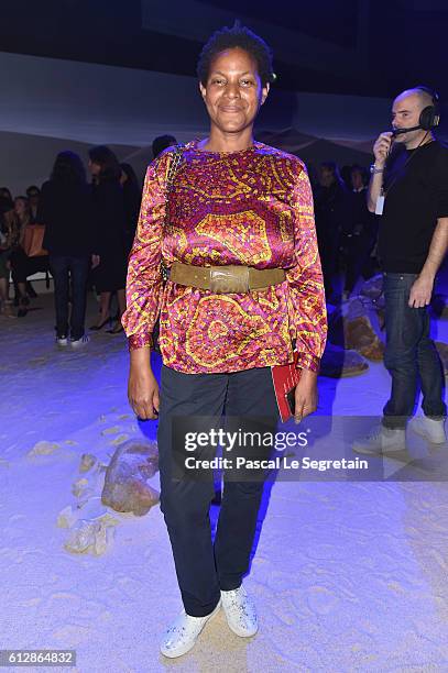 Guest attend the Moncler Gamme Rouge show as part of the Paris Fashion Week Womenswear Spring/Summer 2017 on October 5, 2016 in Paris, France.