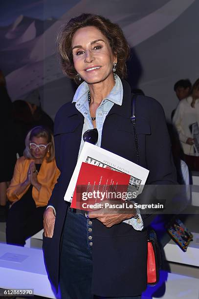 Naty Abascal attends the Moncler Gamme Rouge show as part of the Paris Fashion Week Womenswear Spring/Summer 2017 on October 5, 2016 in Paris, France.