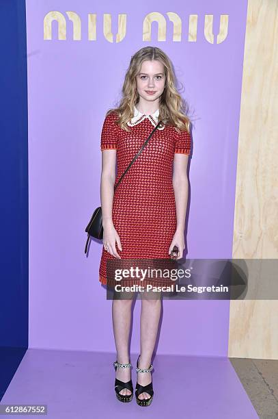 Angourie Rice attends the Miu Miu show as part of the Paris Fashion Week Womenswear Spring/Summer 2017 on October 5, 2016 in Paris, France.